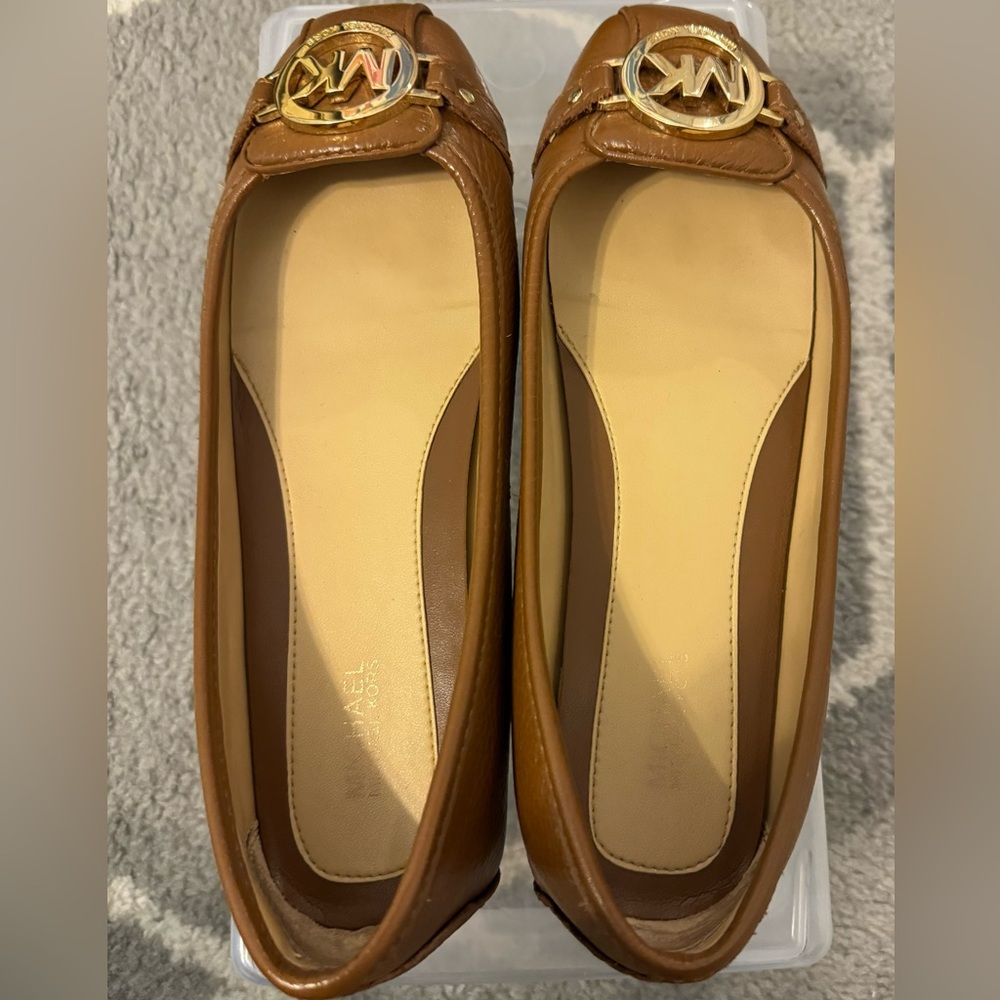 Michael Kors tan ballet flats, size 7, M